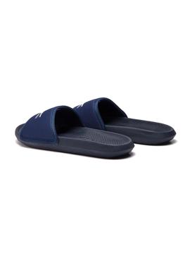 Chanclas Lacoste Sport Croco Slide Azul