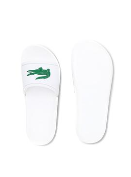Chanclas Lacoste Croco Slide 119 Blanco Hombre