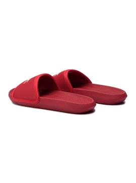 Chanclas Lacoste Sport Croco Slide Rojo Hombre