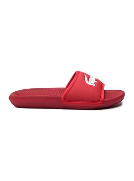 Chanclas Lacoste Sport Croco Slide Rojo Hombre