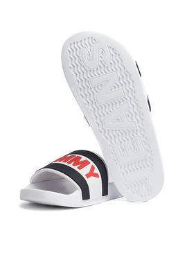 Chanclas Tommy Jeans Core Blancas Hombre