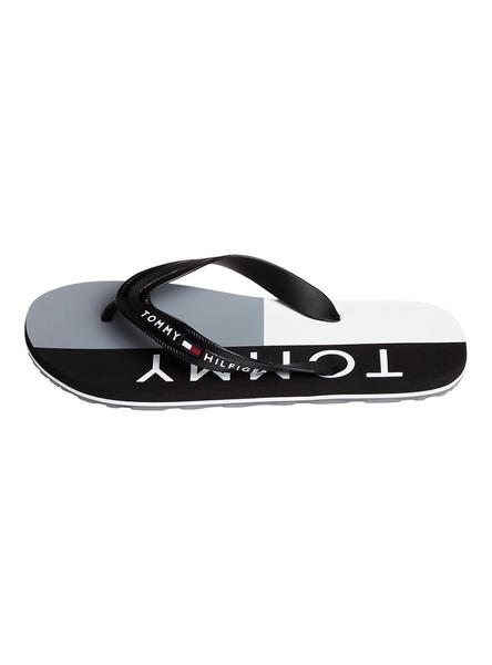 Puno canal Último Chanclas Tommy Hilfiger Print Beach Negro Hombre