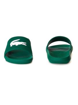 Chanclas Lacoste Croco Slide 119 Verde Hombre