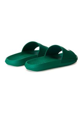 Chanclas Lacoste Croco Slide 119 Verde Hombre