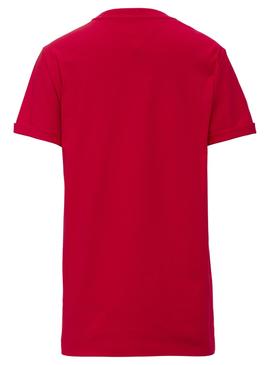 Camiseta Tommy Jeans Collegiate Rojo Mujer