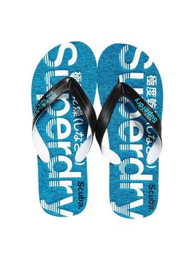 Chanclas Superdry Scuba Grit Azul Hombre