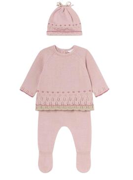 Conj. polaina tricot con gorrSugar