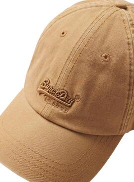 Gorra Superdry Vintage beige para mujer