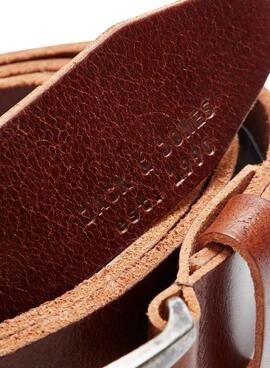 Cinturón Jack And Jones Paul marrón de piel para hombre