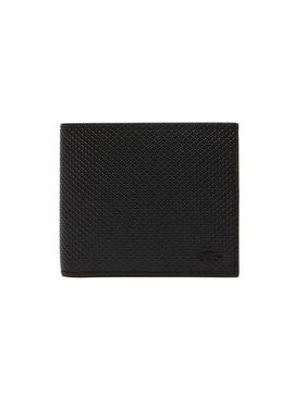 Cartera Lacoste Chantaco Flap Coin Negro Hombre