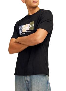 Camiseta Jack and Jones Portland negro para hombre