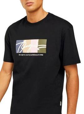 Camiseta Jack and Jones Portland negro para hombre