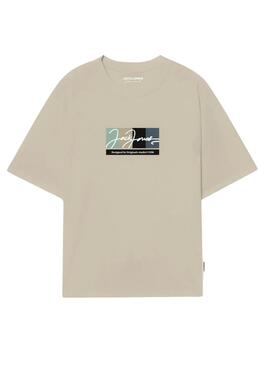 Camiseta Jack and Jones Portland beige para hombre