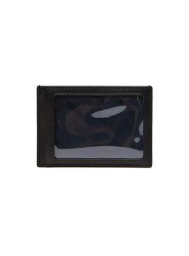 Cartera Lacoste Chantaco Flap Coin Negro Hombre