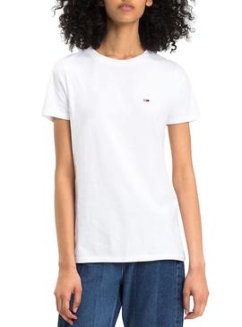 Camiseta Tommy Jeans Classics Blanco Mujer
