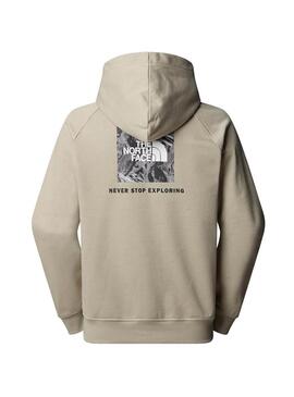 Sudadera The North Face Ranglan Box beige para hombre