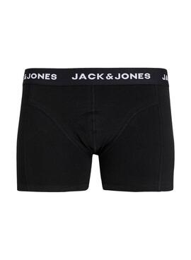 Pack 3 Calzoncillos Jack and Jones negro logo para hombre