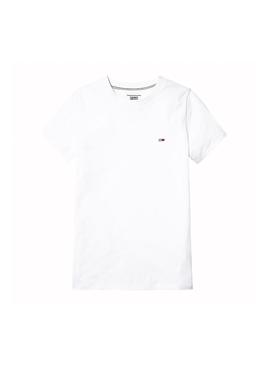 Camiseta Tommy Jeans Classics Blanco Mujer