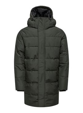 Cazadora acolchada Only and Sons Carl verde para hombre