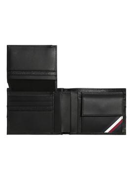 Cartera Tommy Hilfiger Down Flap Coin Negro Hombre