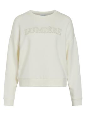 Sudadera Vila Vireflect beige para mujer