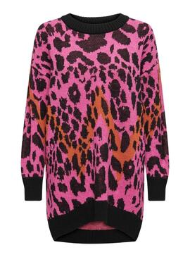 Jersey Only Helena leopardo rosa para mujer