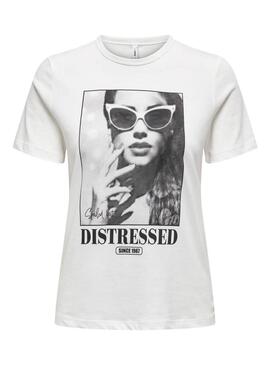 Camiseta Only Alba blanco para mujer