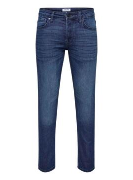 Pantalón vaquero Only and Sons Loom Slim azul para hombre