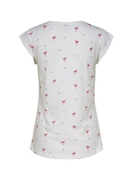 Camiseta Naf Naf Stand Tall Blanca Mujer