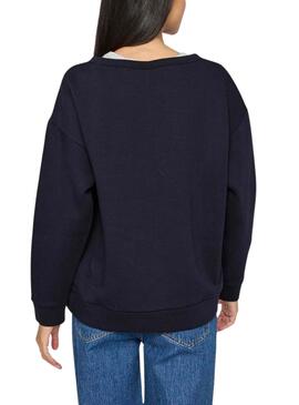 Sudadera Vila Vimaldea azul marino para mujer