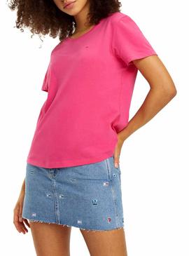 Camiseta Tommy Jeans Soft Rosa Mujer