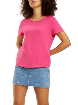 Camiseta Tommy Jeans Soft Rosa Mujer