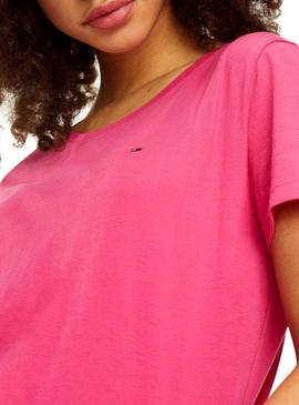 Camiseta Tommy Jeans Soft Rosa Mujer