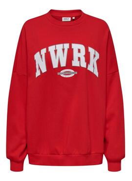 Sudadera Only Deborah rojo para mujer