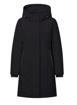 Prenda exterior Ecoalf Glamour en negro para mujer.