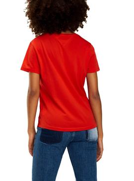 Camiseta Tommy Jeans Soft Rojo Mujer