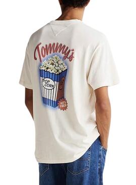 Camiseta   Tommy Jeans Novelty beige para hombre