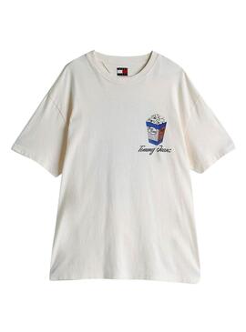 Camiseta   Tommy Jeans Novelty beige para hombre
