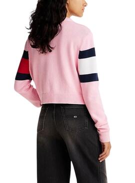 Jersey   Tommy Jeans Center Flag en rosa para mujer