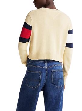 Jersey  Tommy Jeans  Center Flag amarillo para mujer 