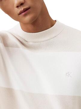  Jersey Calvin Klein Jeans Crew gris para hombre 