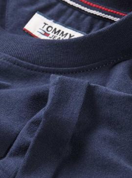 Camiseta Tommy Jeans Roll Up Azul Mujer