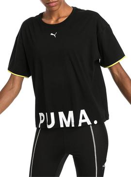 Camiseta Puma Chase Negro para Mujer