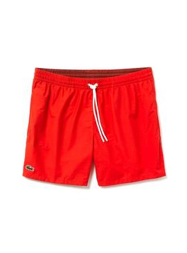 Bañador Lacoste Basico Rojo Hombre