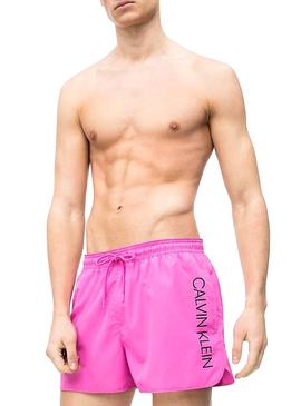 Bañador Calvin Klein Runner Logo Rosa Hombre