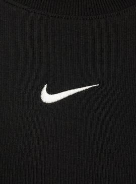 Camiseta Nike Essential Rib Corp Tank negro para mujer