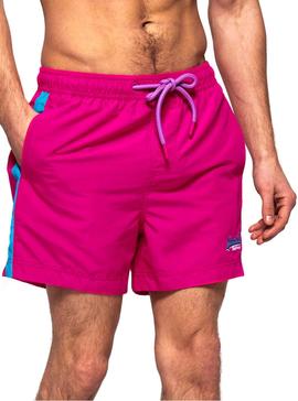 Bañador Superdry Volley Rosa Hombre