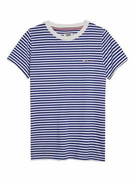 Camiseta Tommy Jeans Sailor Stripes Azul Mujer