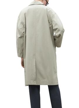  Gabardina Ecoalf Stong en beige para mujer 