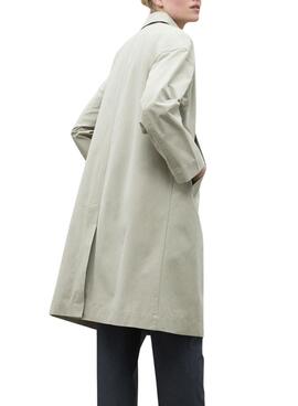  Gabardina Ecoalf Stong en beige para mujer 